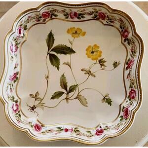 MMA Metropolitan Museum of Art Floral Square Serving Bowl 9.25" Trinket Dish